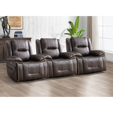 Donovan leather power 2025 home theater recliner